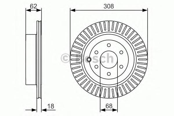 BOSCH 0986479533 Fren Diski Arka - . Görsel