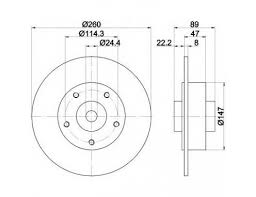 BOSCH 0986479708 Fren Diski Arka - . Görsel