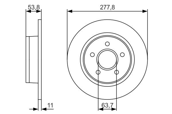 BOSCH 0986479S51 Fren Diski Arka - . Görsel