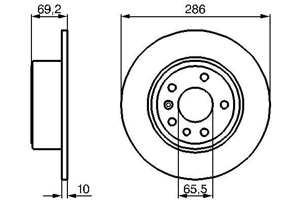 BOSCH 0986478436 Arka Fren Aynası - . Görsel