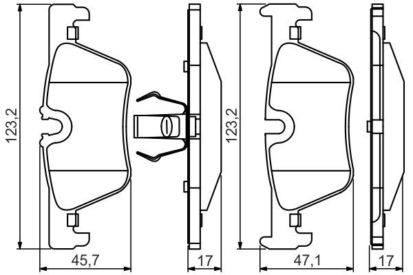 BOSCH 0986495289 Fren Balatası Arka - . Görsel