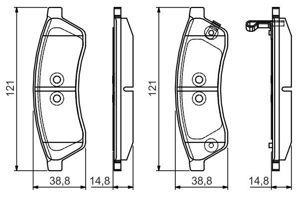 BOSCH 0986495168 Arka Fren Balatası - . Görsel