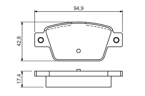 BOSCH 0986494536 Fren Balatası Arka - . Görsel