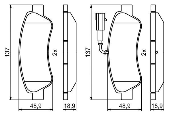 BOSCH 0986494994 Fren Balatası Arka - . Görsel