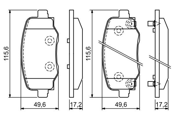 BOSCH 0986494930 Fren Balatası Arka - . Görsel
