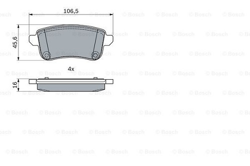 BOSCH 0986494978 Arka Fren Balatası - . Görsel