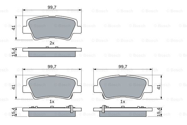 BOSCH 0986494557 Fren Balatası Arka - . Görsel