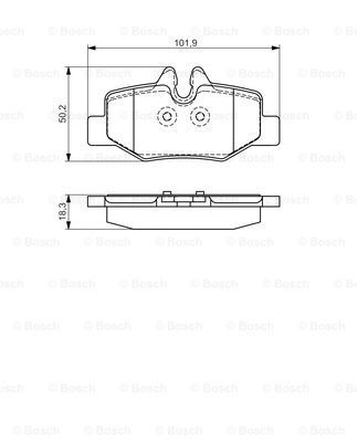 BOSCH 0986495088 Arka Fren Balatası - . Görsel