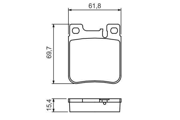 BOSCH 0986460965 Arka Fren Balatası - . Görsel