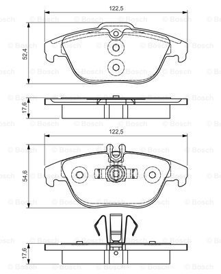 BOSCH 0986495105 Fren Balatası Arka - . Görsel