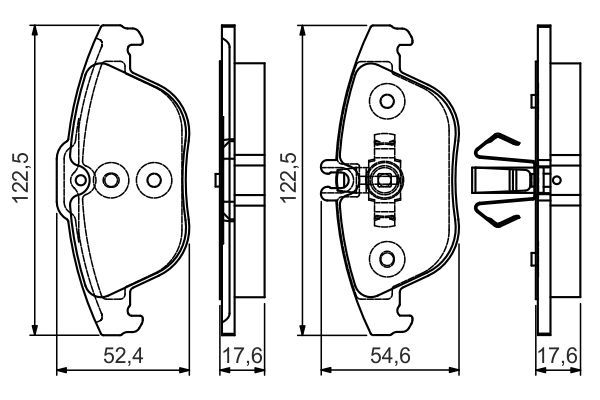 BOSCH 0986495105 Fren Balatası Arka - . Görsel