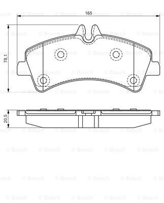 BOSCH 0986495099 Fren Balatası Arka - . Görsel