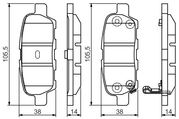 BOSCH 0986495089 Fren Balatası Arka - . Görsel