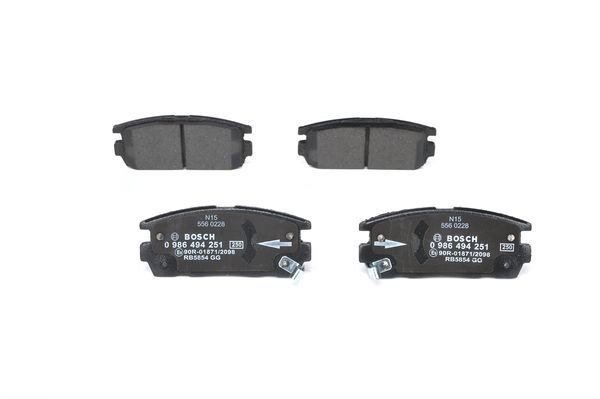 BOSCH 0986494251 Arka Fren Balatası