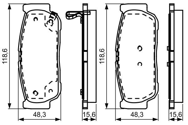 BOSCH 0986495315 Arka Fren Balatası - . Görsel