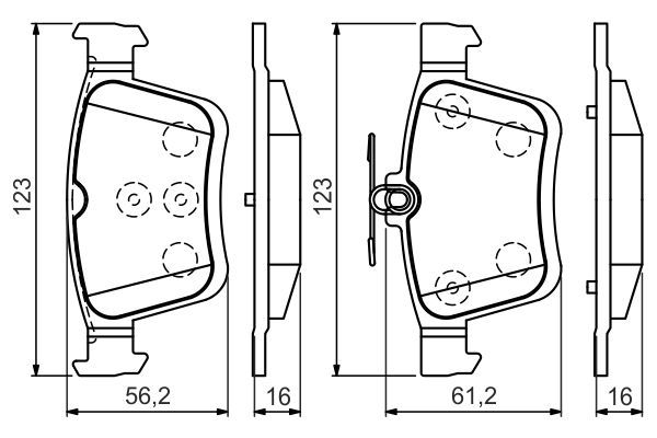 BOSCH 0986494659 Fren Balatası Arka - . Görsel