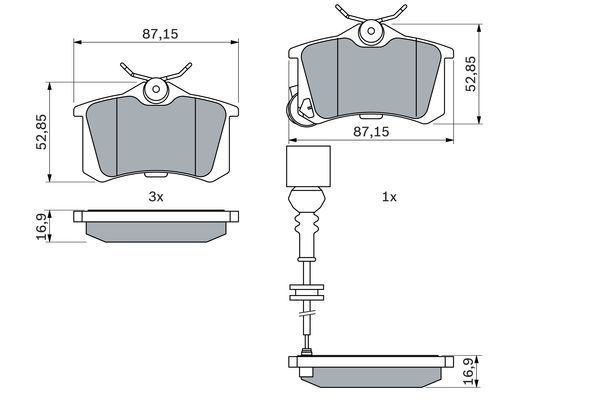 BOSCH 0986424813 Arka Fren Balatası - . Görsel
