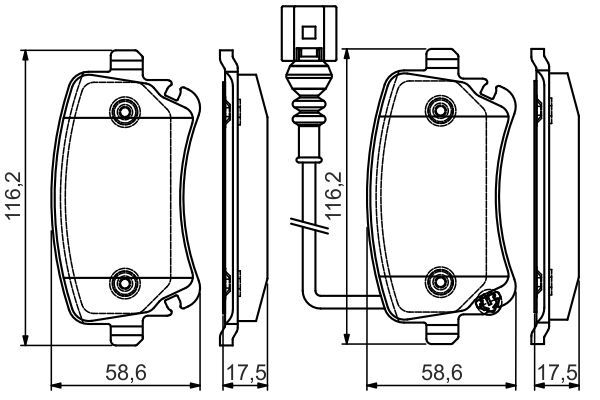 BOSCH 0986495094 Fren Balatası Arka - . Görsel
