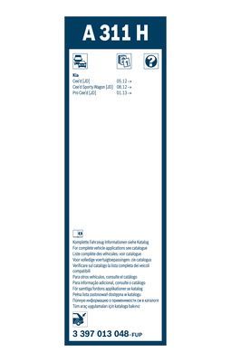 BOSCH 3397013048 Arka Silecek - . Görsel