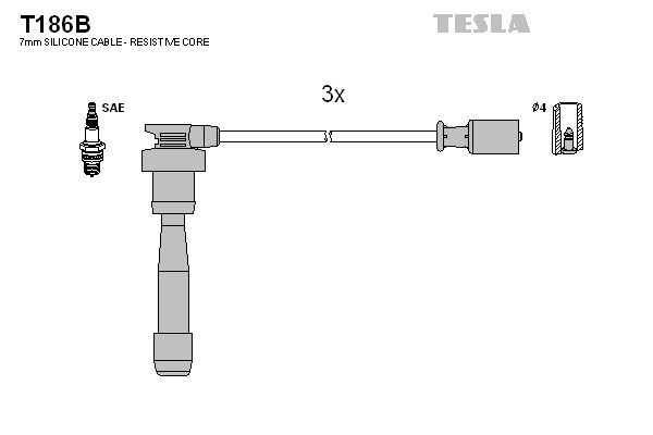 Ateşleme Kablosu Seti TESLA T186B
