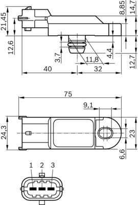 BOSCH 0281002996 Turbo Basınç Sensörü - . Görsel
