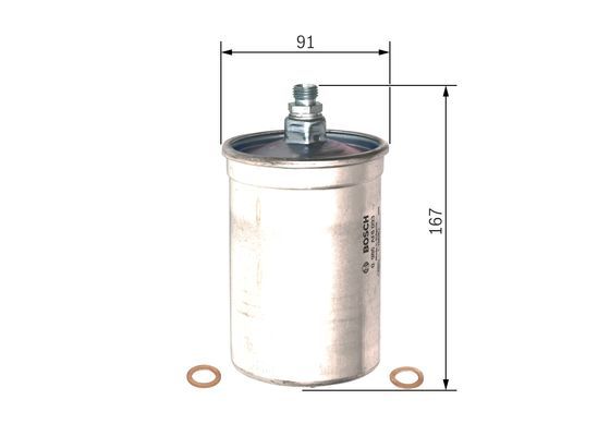 BOSCH 0986AF8093 Benzin Filtresi - . Görsel