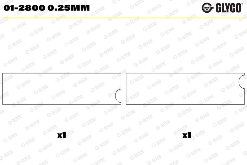 Biyel Yatak Çanağı GLYCO 01-2800 0.25mm
