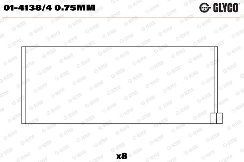 Biyel Yatak Çanağı GLYCO 01-4138/4 0.75mm