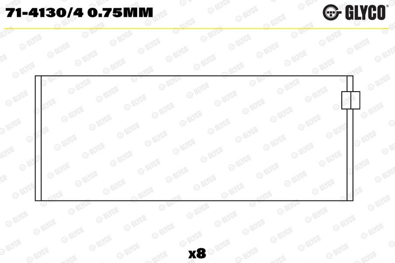 Biyel Yatak Çanağı GLYCO 71-4130/4 0.75mm
