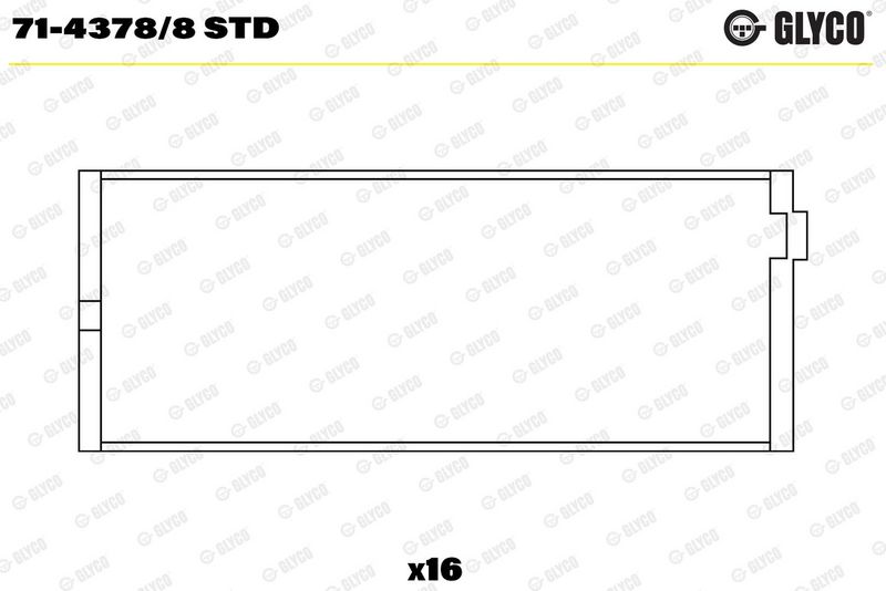Biyel Yatak Çanağı GLYCO 71-4378/8 STD