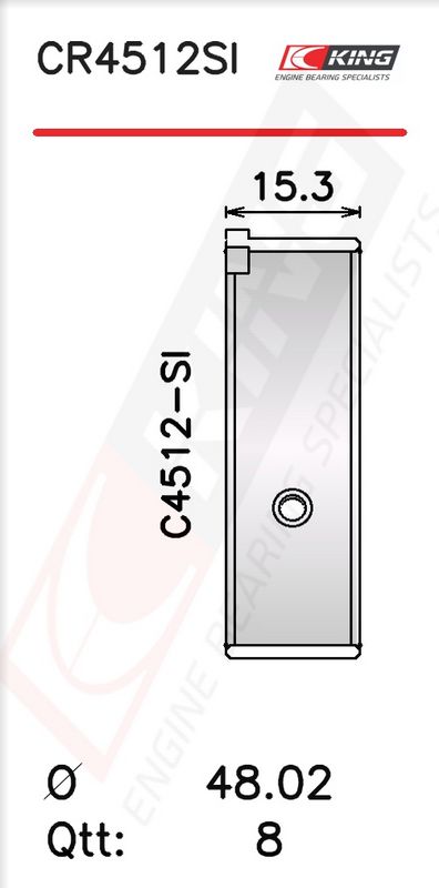 Biyel Yatak Çanağı KING CR4512SI0.25
