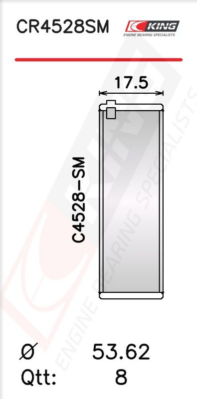 Biyel Yatak Çanağı KING CR4528SM0.5