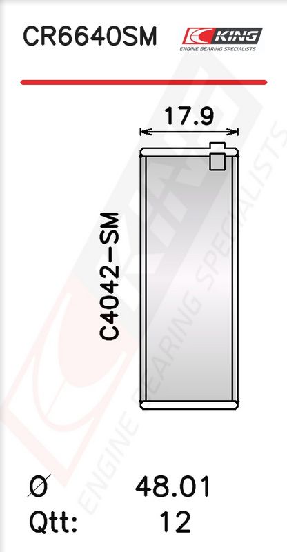 Biyel Yatak Çanağı KING CR6640SM0.5