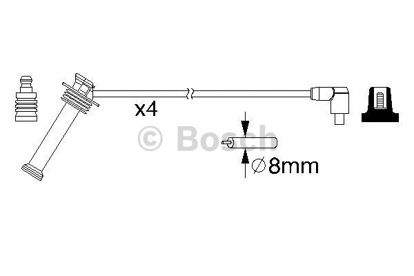 BOSCH 0986357208 Buji Kablosu - . Görsel