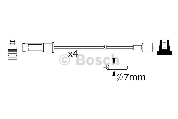 BOSCH 0986357184 Buji Kablosu - . Görsel