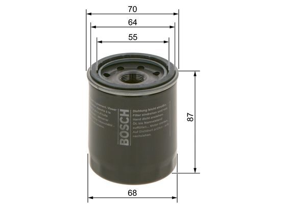 BOSCH 09864B7063 Yağ Filtresi - . Görsel