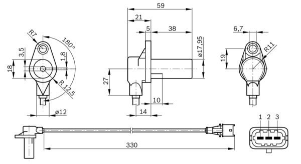 BOSCH 0261210248 Devir Hiz Sensörü - . Görsel