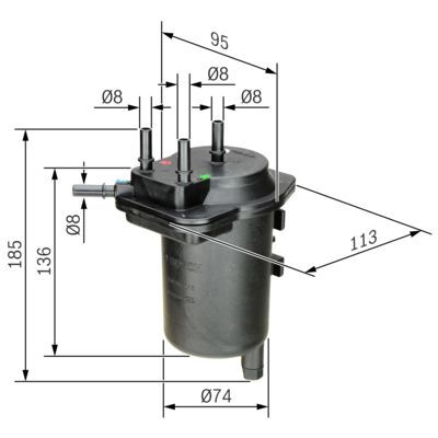 BOSCH 0450907013 Yakıt Filtresi - . Görsel