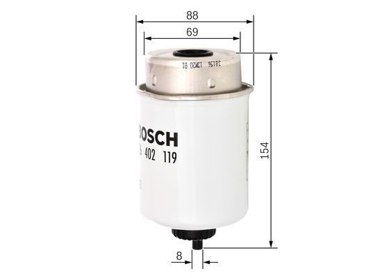 BOSCH F026402119 Dizel Filtre - . Görsel