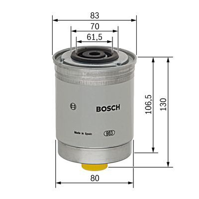 BOSCH 1457434103 Dizel Filtre - . Görsel