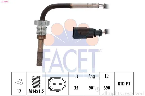 Egzoz Sıcaklık Sensörü  BOEM 03L906088BN