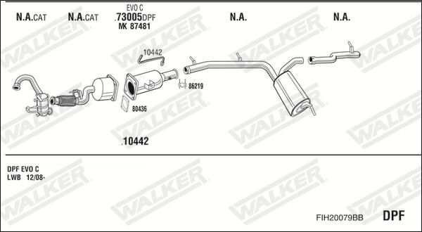 Egzoz Sistemi WALKER FIH20079BB