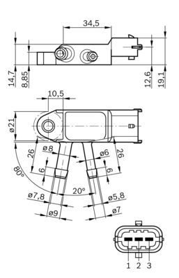 BOSCH 0281002772 Basınç Sensörü - . Görsel