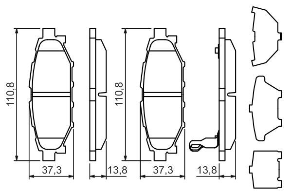 BOSCH 0986494444 Fren Balatası - . Görsel