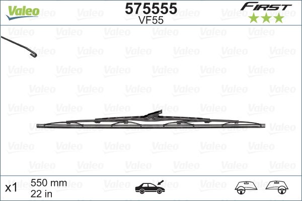 VALEO 575555 Silecek Süpürgesi Ön