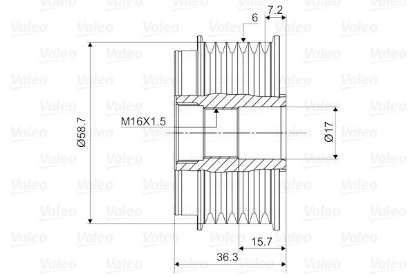 VALEO 588042 Alternatör Kasnağı - . Görsel
