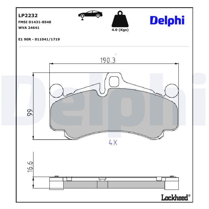 Fren Balata Seti, Diskli Fren DELPHI LP2232