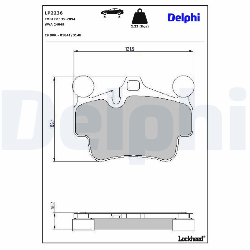 Fren Balata Seti, Diskli Fren DELPHI LP2236