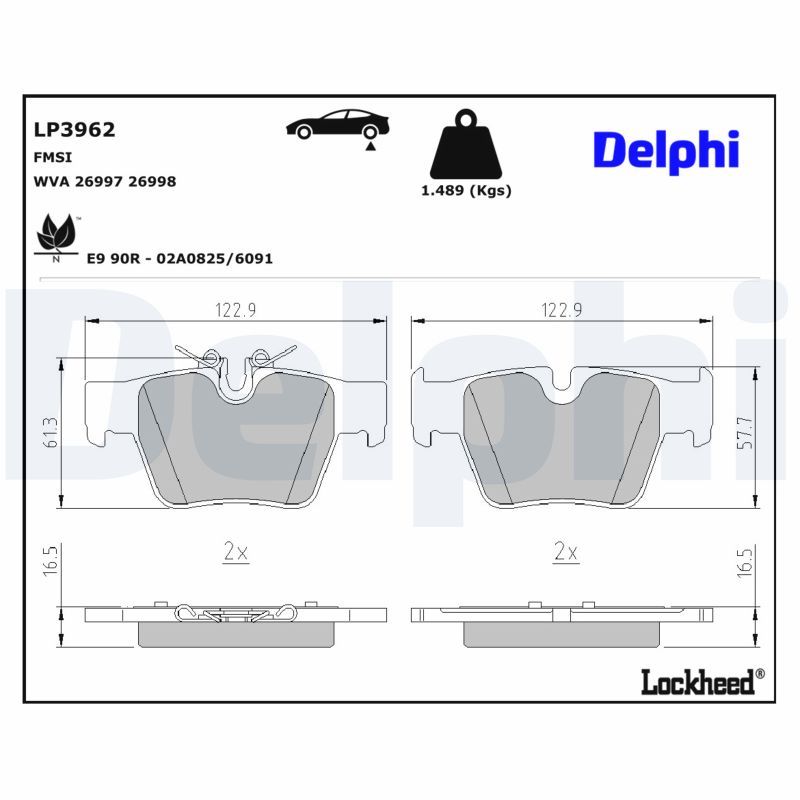 Fren Balata Seti, Diskli Fren DELPHI LP3962