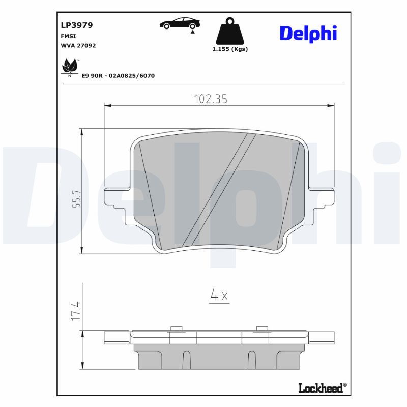Fren Balata Seti, Diskli Fren DELPHI LP3979